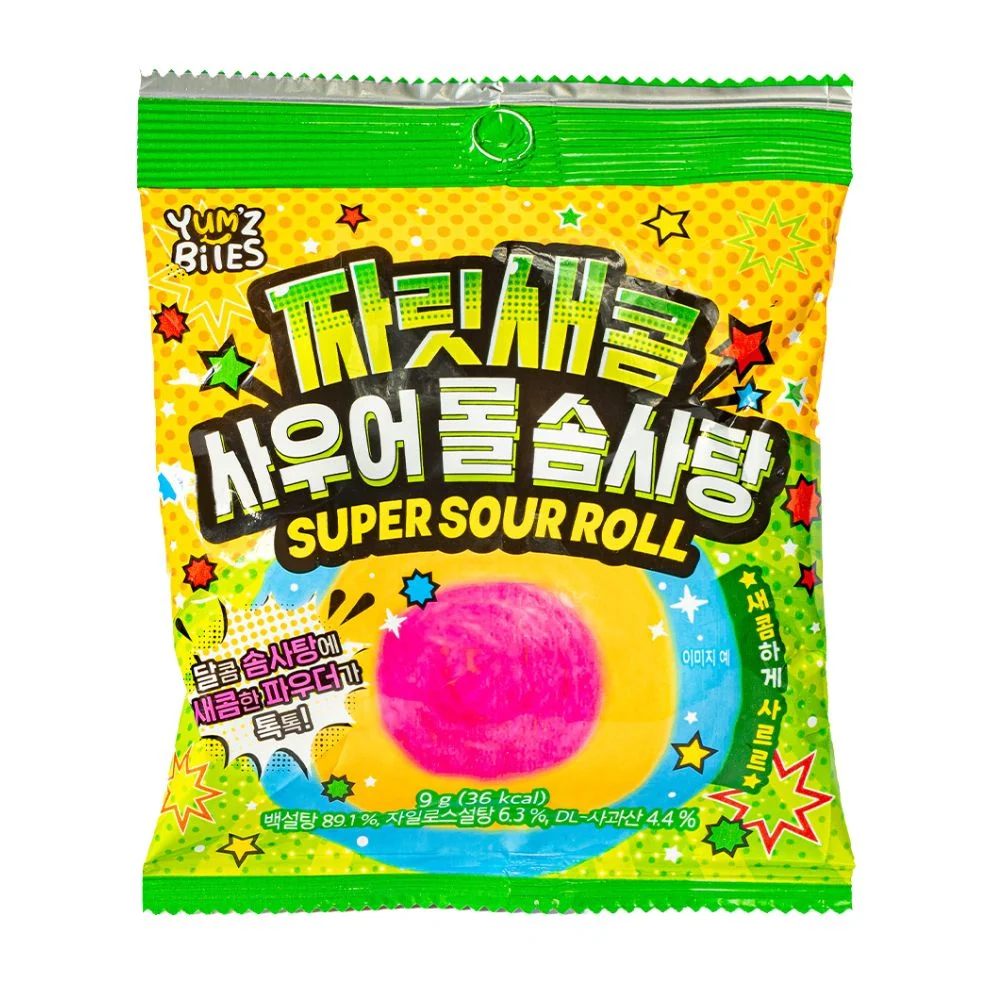 Namu Super Sour Roll Cotton Sugar, šećerna vuna s kiselim okusima od 9g