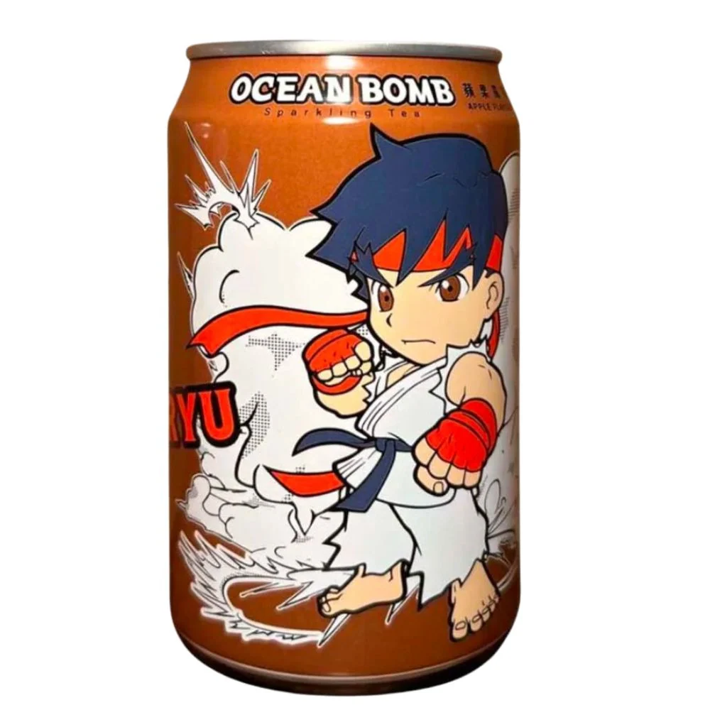 Ocean Bomb Street Fighter Ryu, napitak s okusom jabuke od 355ml