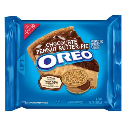 Oreo Chocolate Peanut Butter Pie Cookies, pakiranje keksa punjenih čokoladom i maslacem od kikirikija od 345g