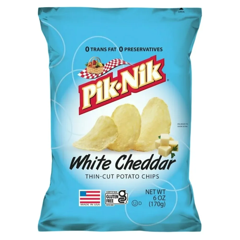 Pik Nik White Cheddar Thin Cup Potato Chips, čips od bijelog cheddar sira od 170g