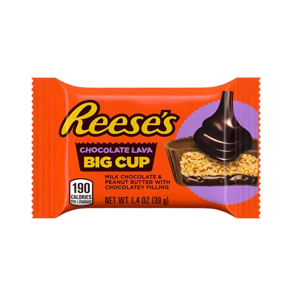 Reese’s Big Cup Chocolate Lava, čokoladni bombon punjen maslacem od kikirikija i čokoladom od 39g