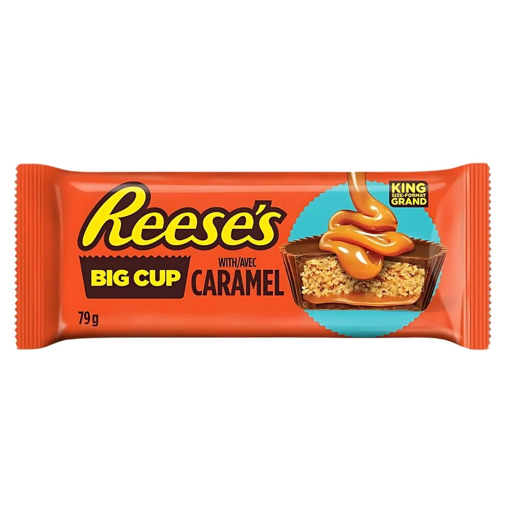 Reese's Caramel Big Cup king Size, čokoladice s maslacem od kikirikija i karamelom od 79g