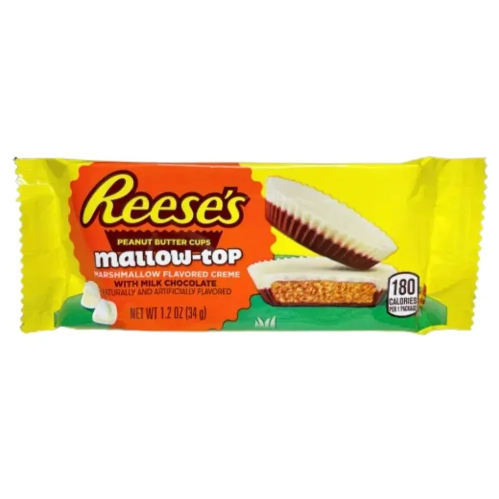Reese's Peanut Butter Cup Mallow-Top, bijele čokoladne šalice s maslacem od kikirikija od 34g