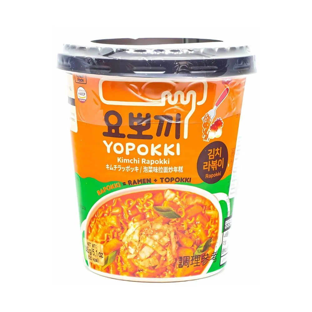Yopokki Kimchi Cup Rapokki, instant špageti s kimchijem od 145g