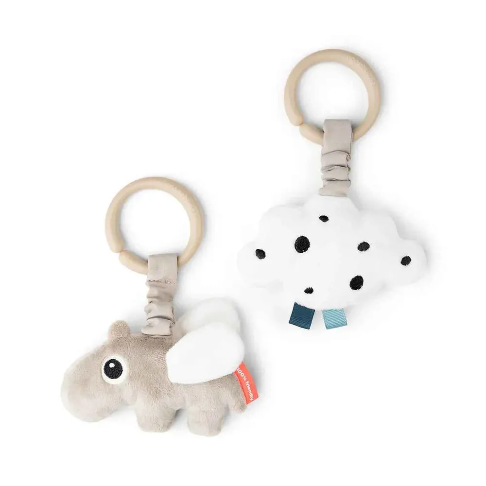 Done Deer® Aktivne viseće igračke 2 kom Happy Clouds Sand