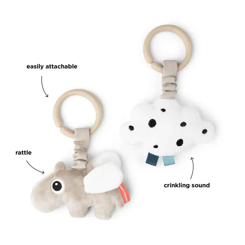 Done Deer® Aktivne viseće igračke 2 kom Happy Clouds Sand