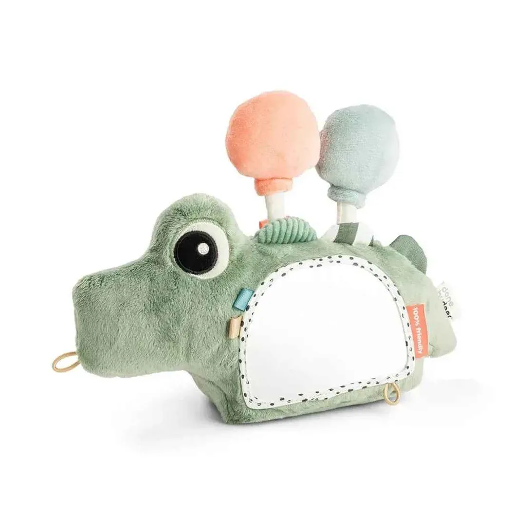 Done Deer® Senzoričko ogledalo za igru na trbuhu Croco Green