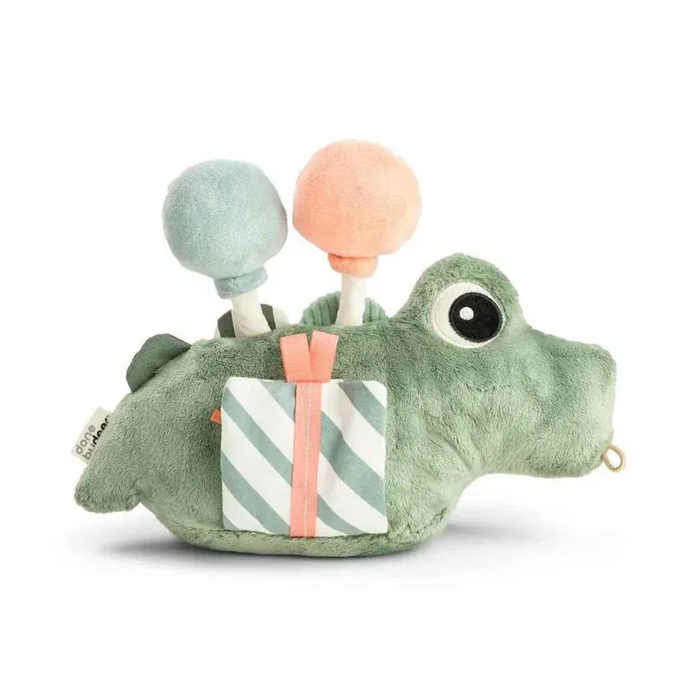 Done Deer® Senzoričko ogledalo za igru na trbuhu Croco Green