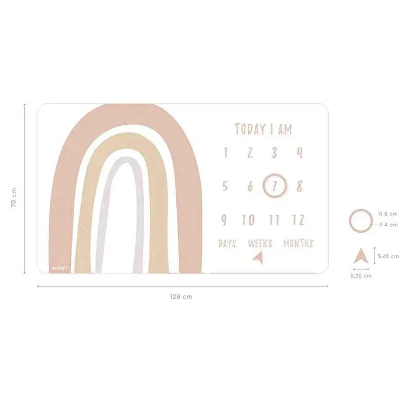Evibell® Milestone dekica za FOTO uspomene Blush