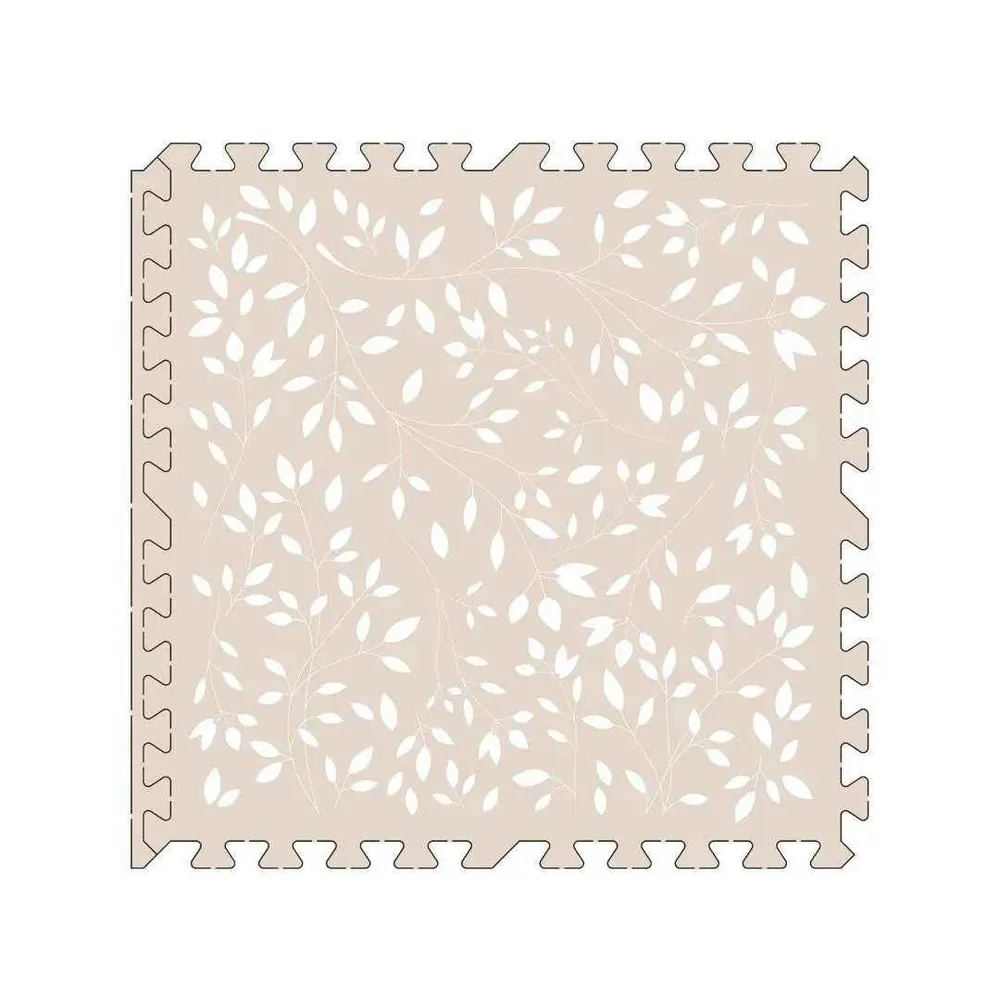 Evibell® Podloga za igranje 120x180 Leaves Cream Tan