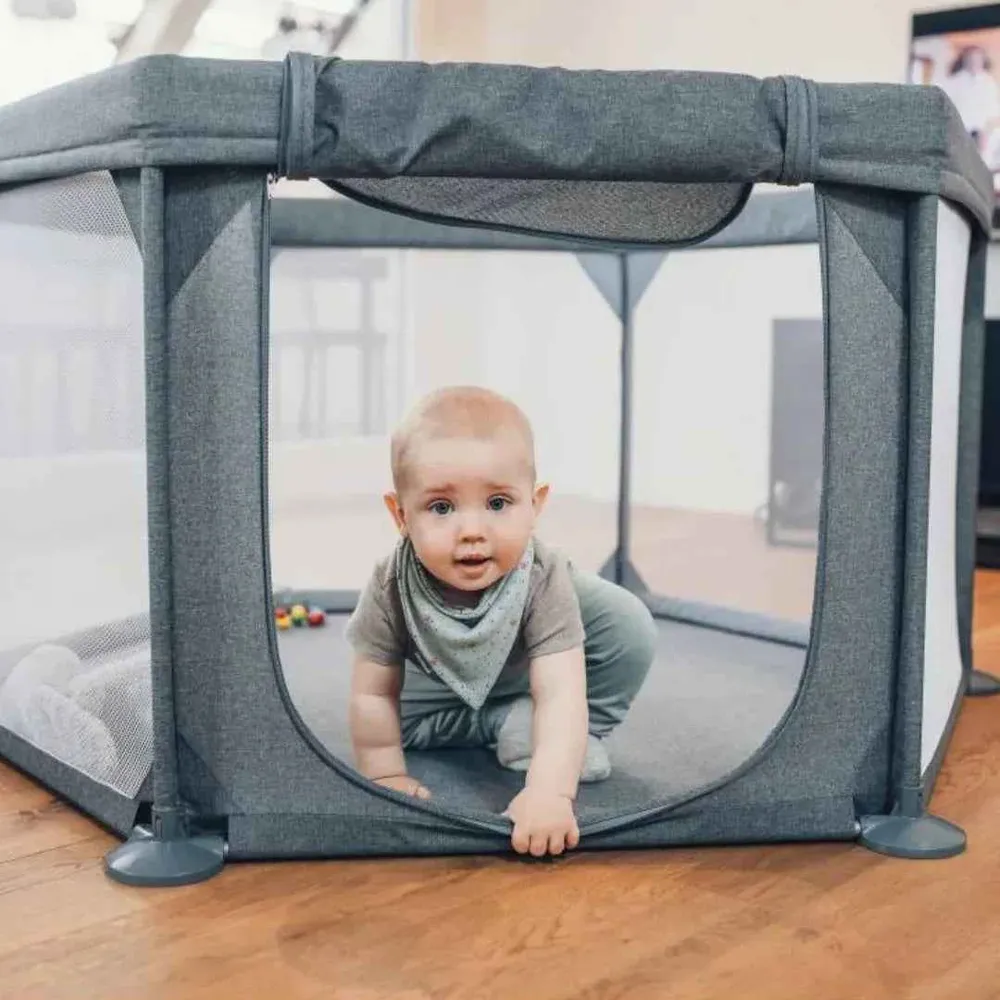 FreeON® Dječja ogradica Hexagon Grey Antracit
