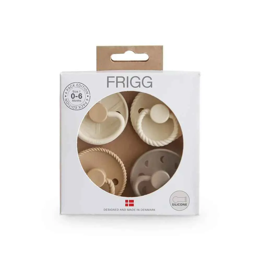Frigg® Set 4 duda od silikona Crystal Sparkle (0-6m)