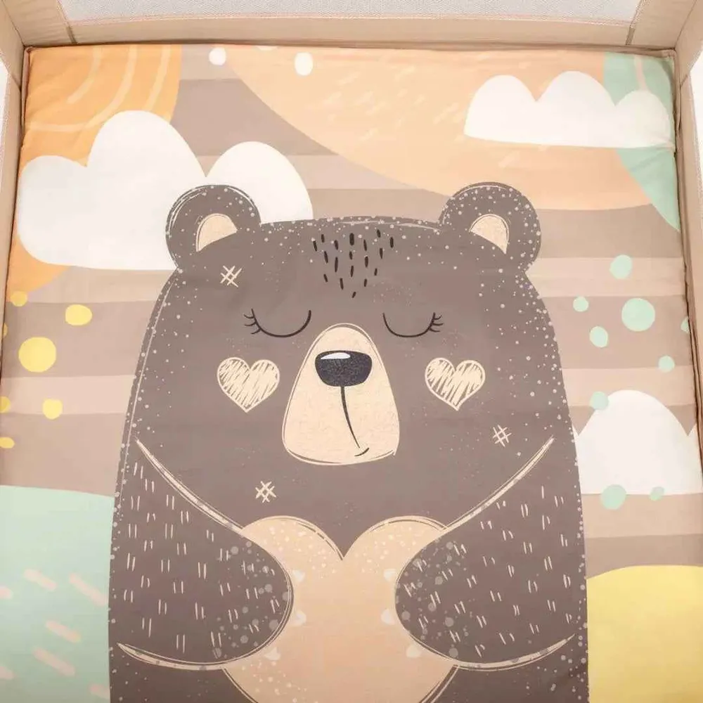 KikkaBoo® dječja igraonica 97x97 Enjoy Beige Bear