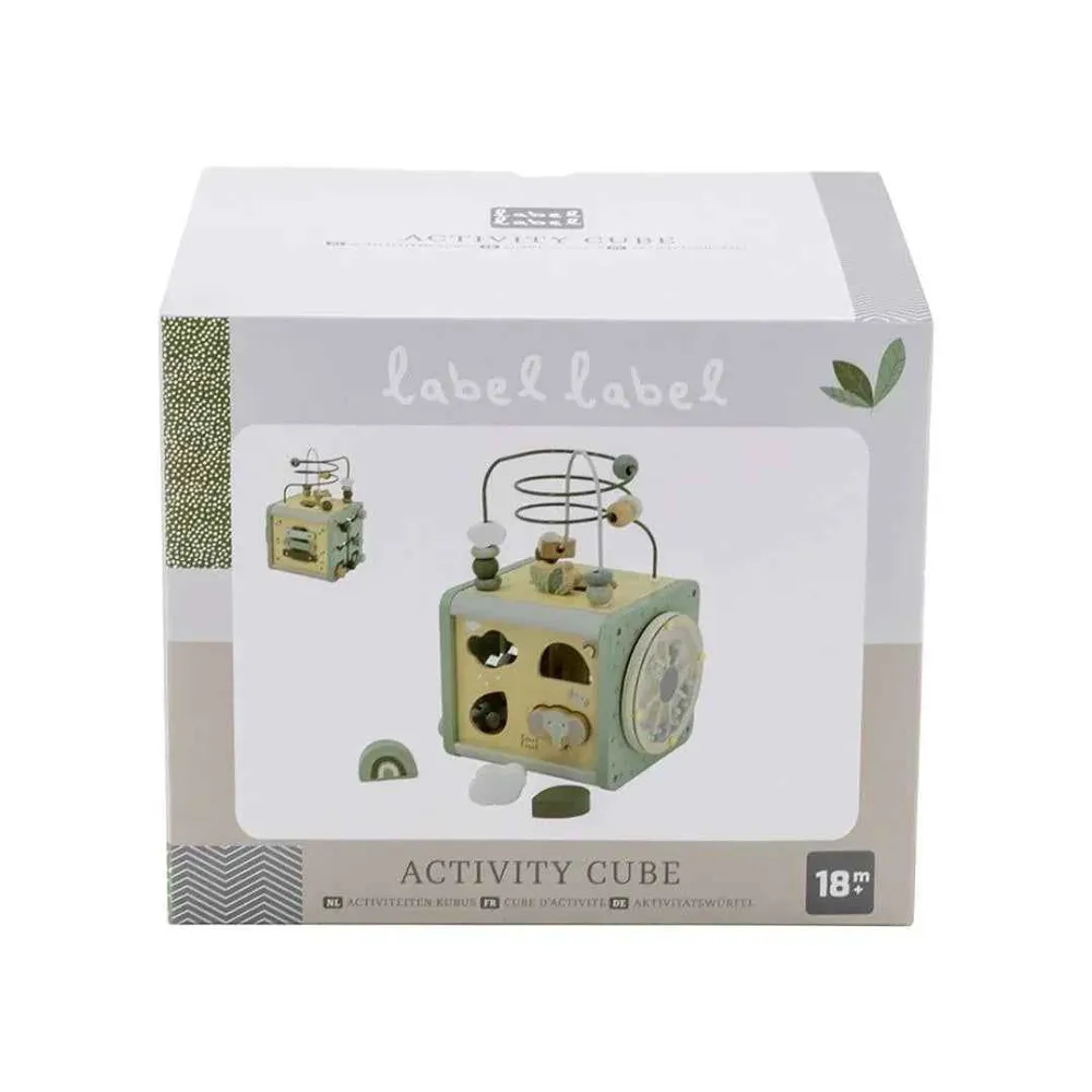 Label Label® Drvena didaktička kocka Olive Green