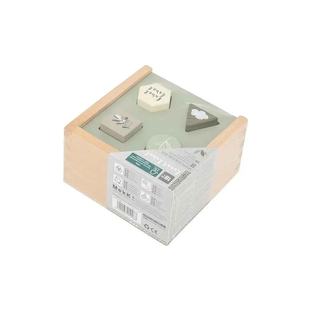 Label Label® Drvena didaktička kutija s likovima Olive Green