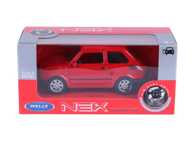 1:34 model, PRL FIAT 126p, crveni (A884F126C)