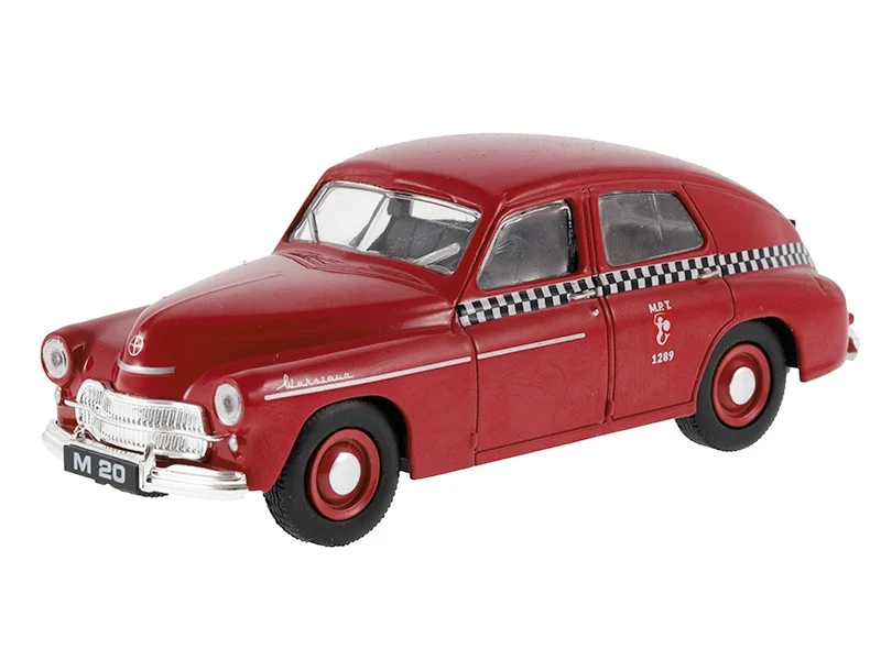 1:43 PRL WARSZAWA M20 TAXI model, boja trešnje