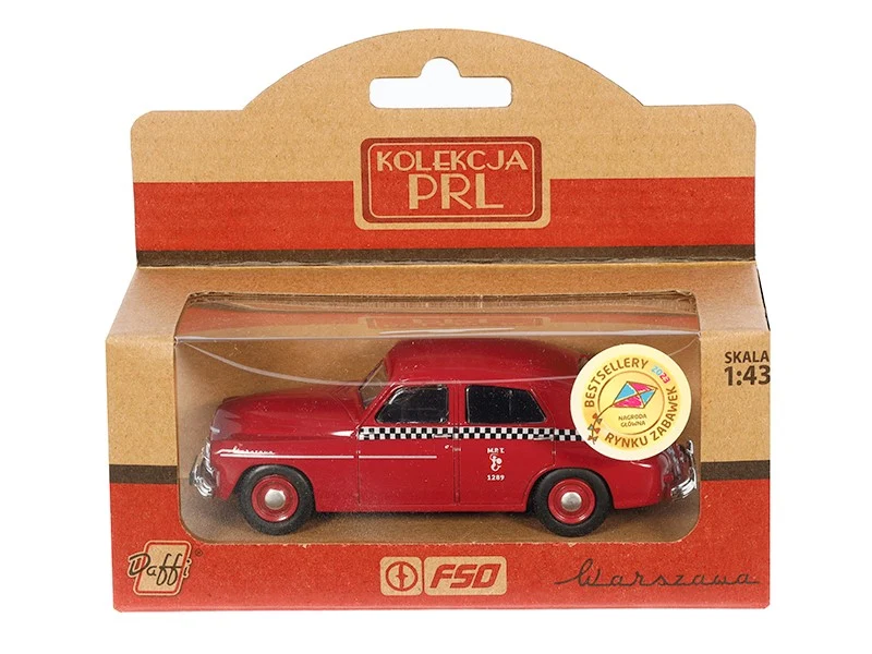 1:43 PRL WARSZAWA M20 TAXI model, boja trešnje