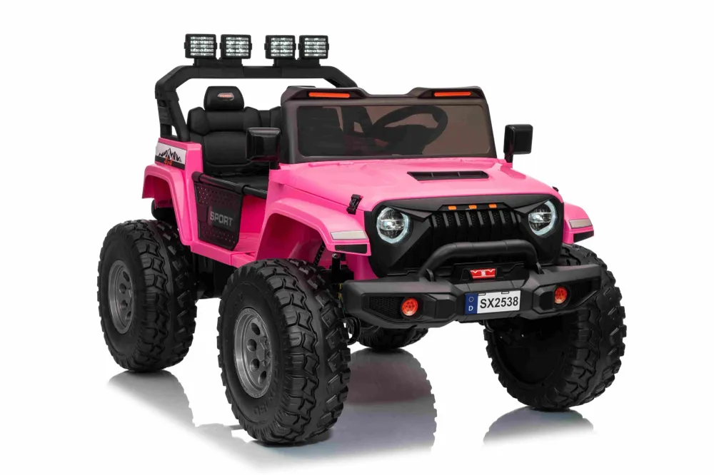 Auto na akumulator Extreme Sport 4x4 s podesivom dužinom vozila - dvosjed - rozi