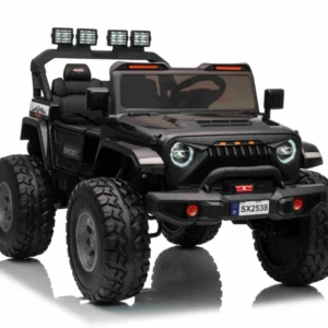 Auto na akumulator Extreme Sport 4x4 s podesivom dužinom vozila - dvosjed - crni