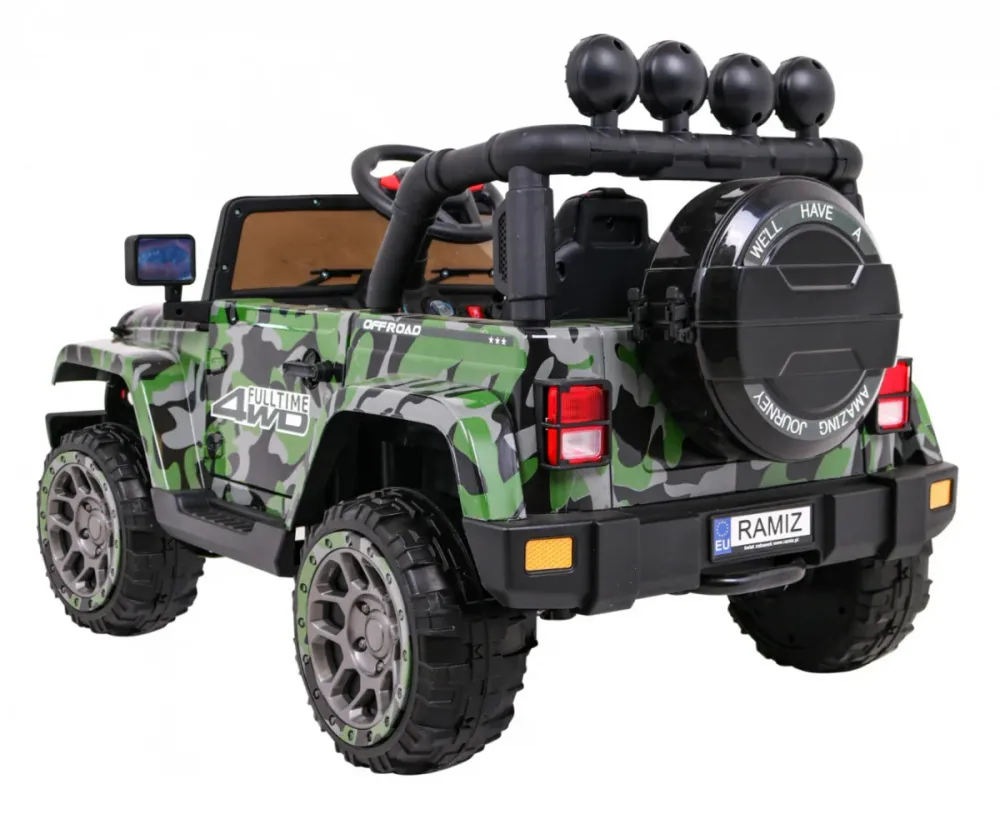 Auto na akumulator Full Time 4WD 4x4 - army