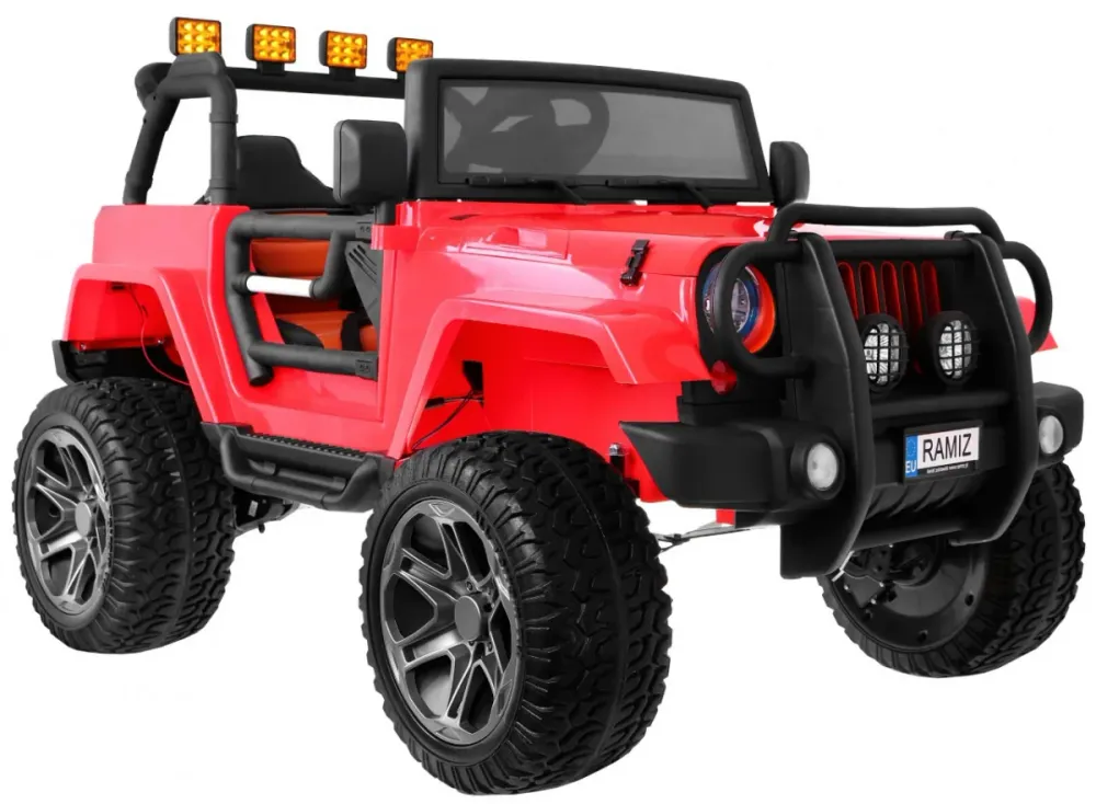 Auto na akumulator Monster Jeep 4 x 4 - DVOSJED - crveni