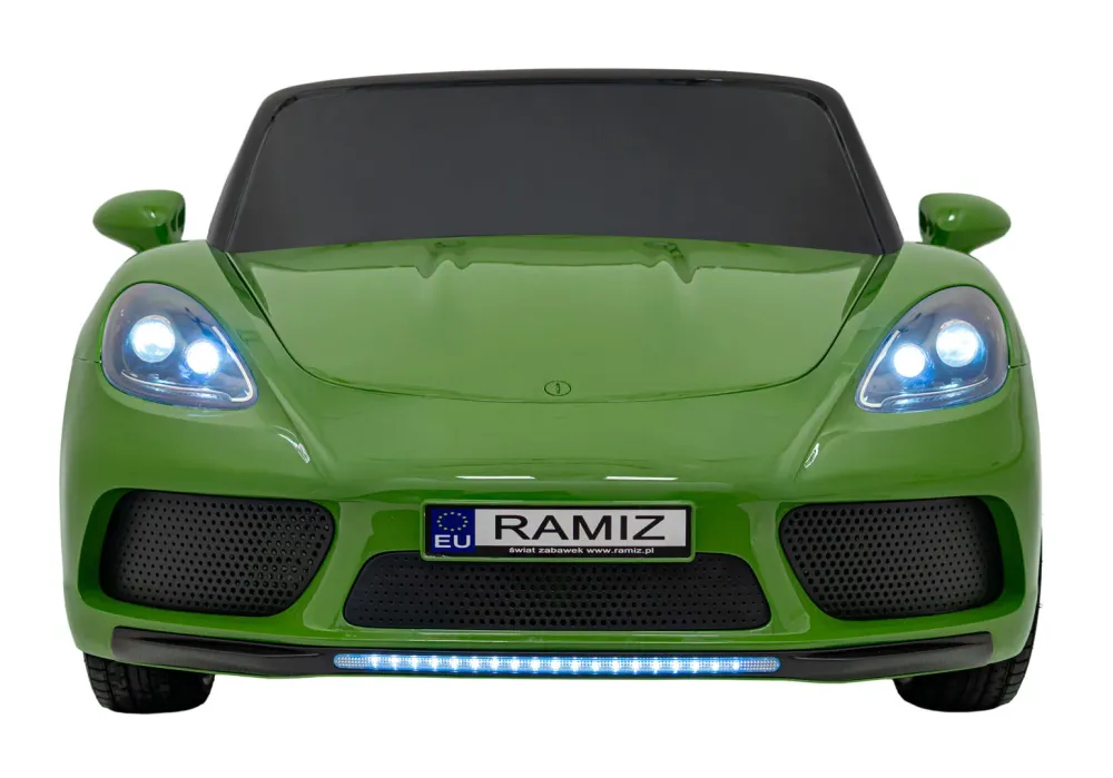 Auto na akumulator Perfecta - dvosjed - zeleni/lakirani