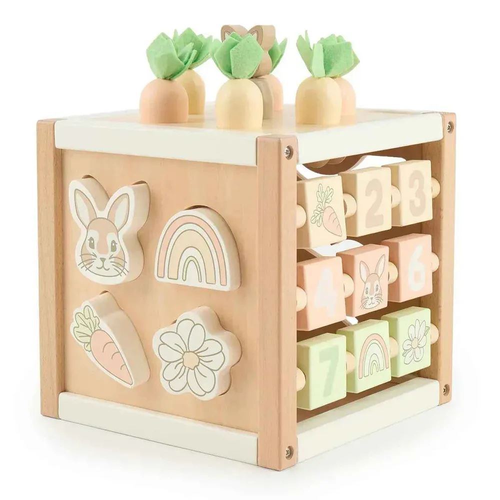 Bieco® Drvena aktivnostna kocka Rabbit Fine