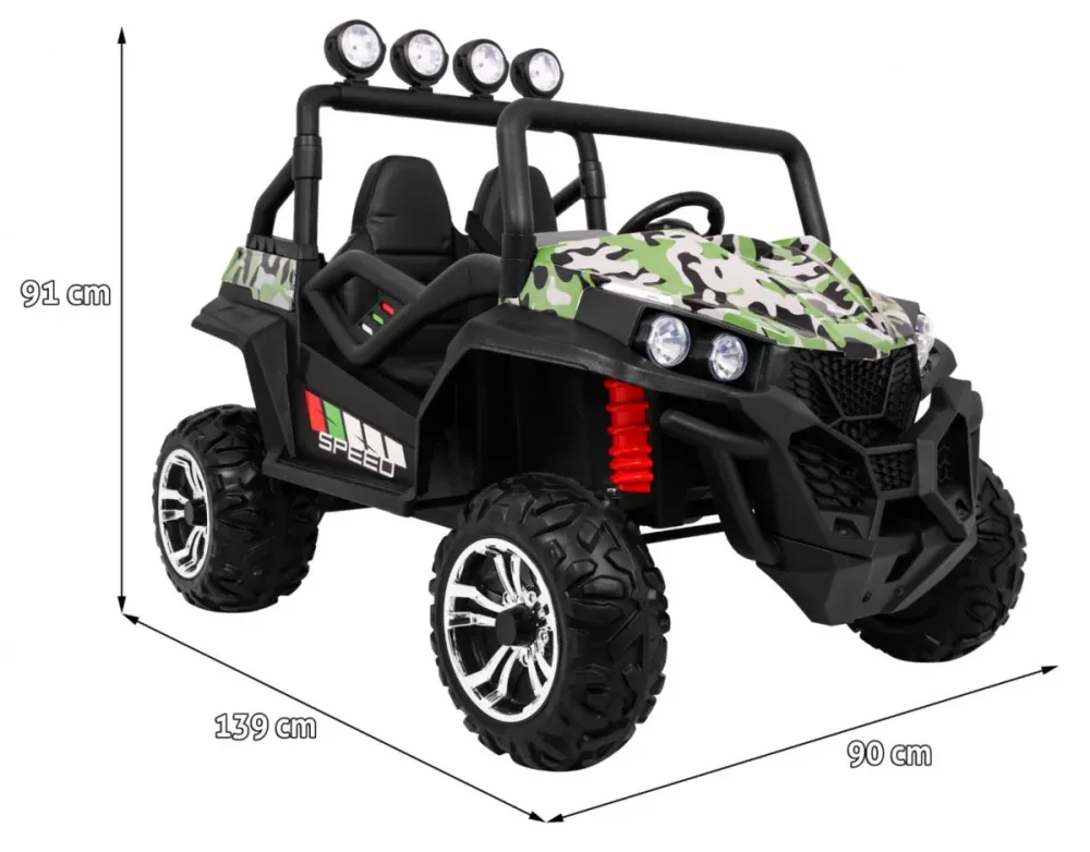 Buggy na akumulator Grand 4x4 LIFT - dvosjed - moro