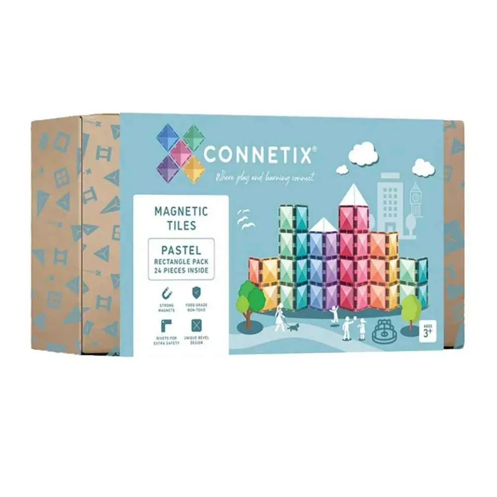 Connetix® Magnetne pločice Pastel Rectangle Pack 24-dijelni