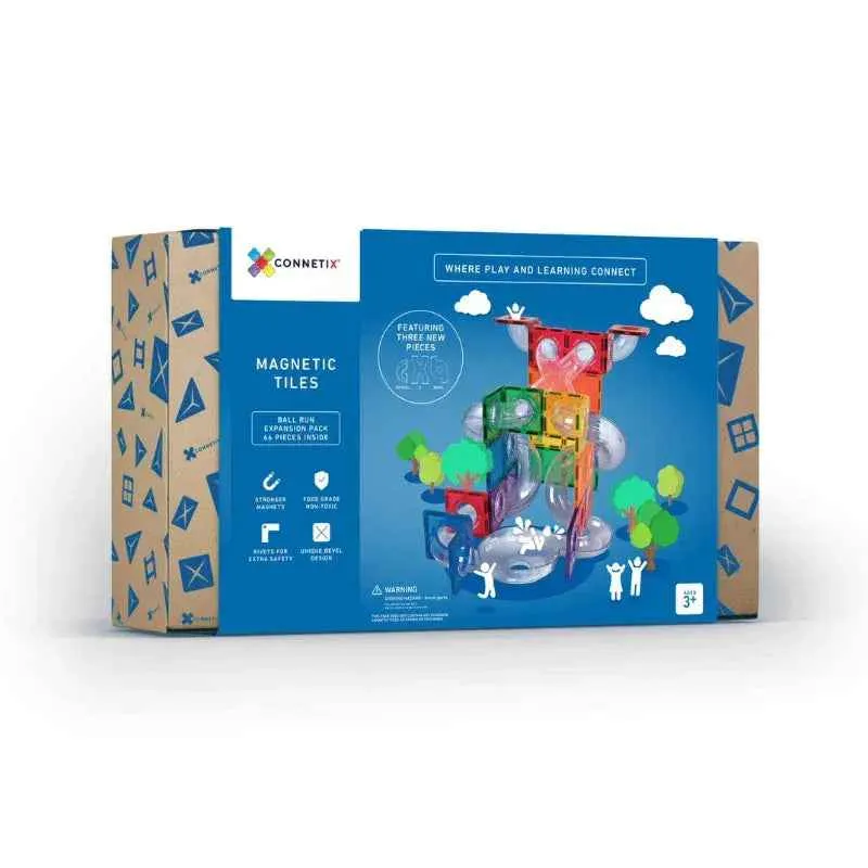 Connetix® Magnetne pločice Rainbow Ball Run Expansion Pack 66-dijelni