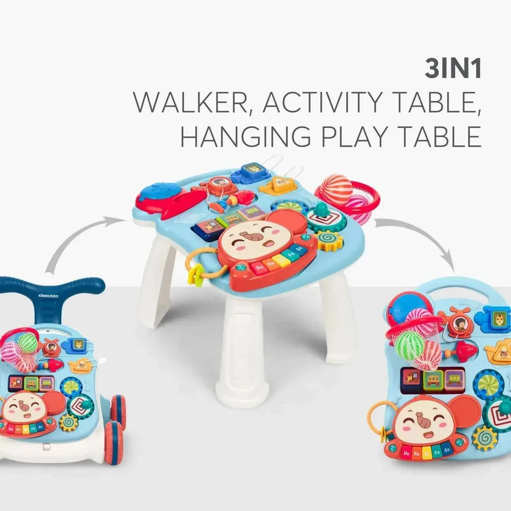 KikkaBoo® Activity kolica 3 u 1 Play & Grow Blue
