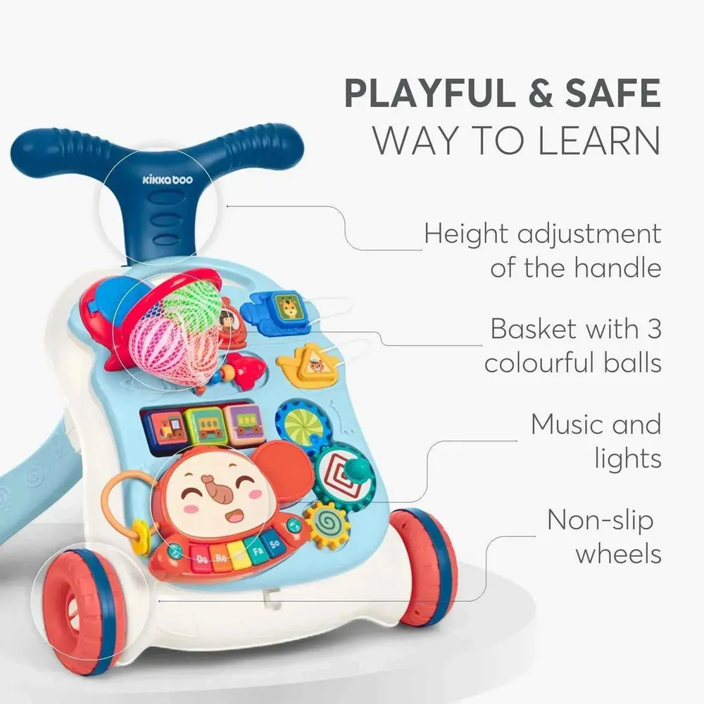 KikkaBoo® Activity kolica 3 u 1 Play & Grow Blue