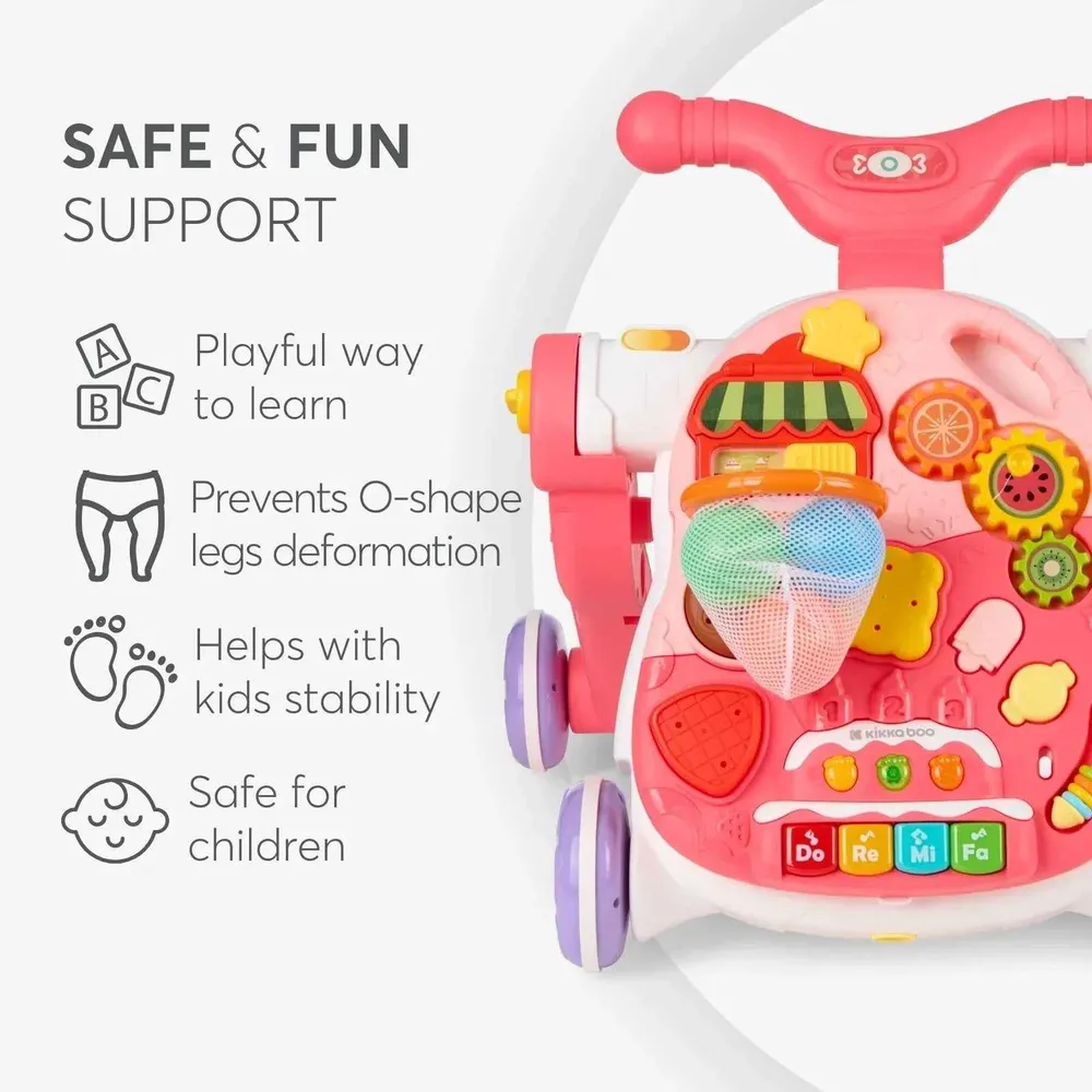KikkaBoo® Activity kolica 4 u 1 Sweet Escape Pink