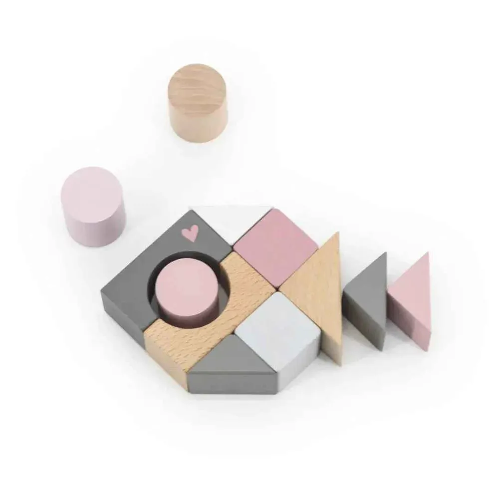 Label Label® Drvene kocke Pink 50 kom
