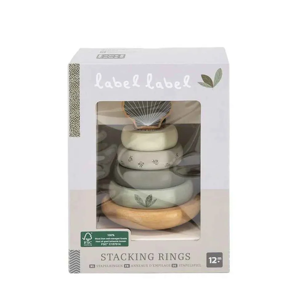 Label Label® Drveni prstenovi za slaganje Olive Green
