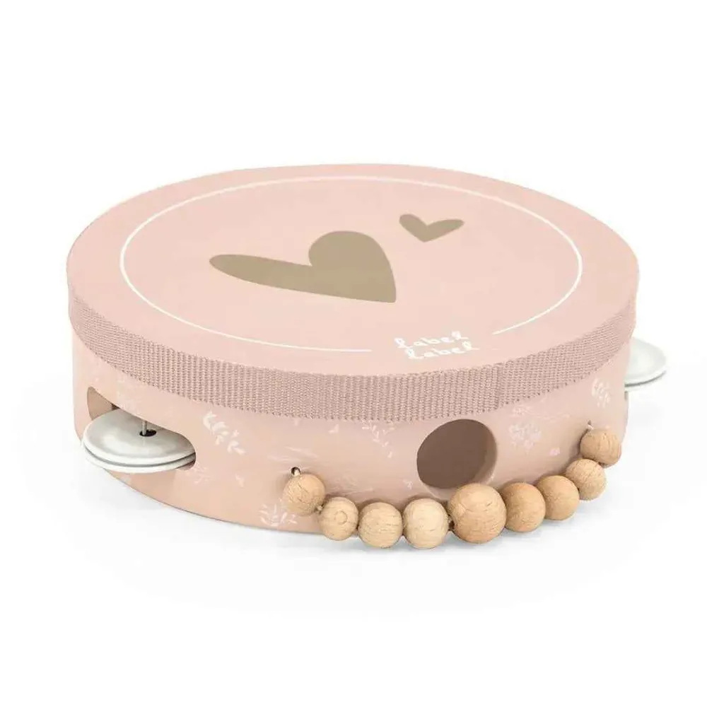 Label Label® Drveni tamburin Pink