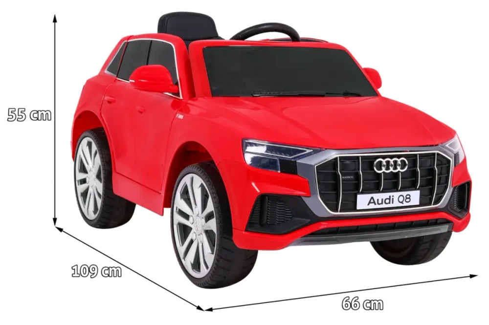 Licencirani auto na akumulator Audi Q8 LIFT - crveni