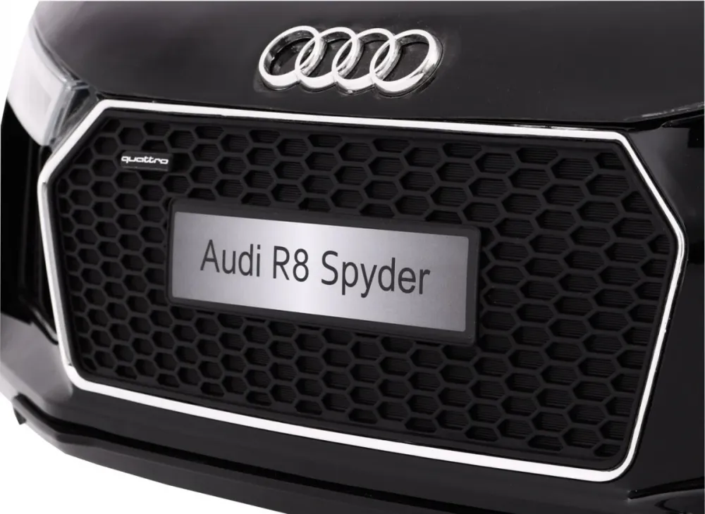 Licencirani auto na akumulator Audi R8 Spyder RS - crni/lakirani
