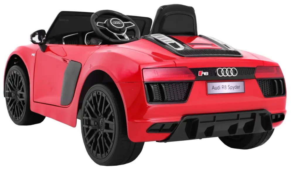 Licencirani auto na akumulator Audi R8 Spyder RS - crveni/lakirani