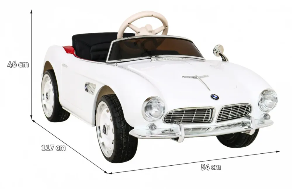 Licencirani auto na akumulator BMW 507 Retro - bijeli