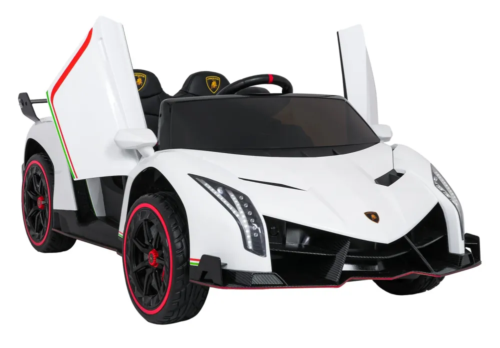 Licencirani auto na akumulator Lamborghini Veneno 4x4 - dvosjed - bijeli
