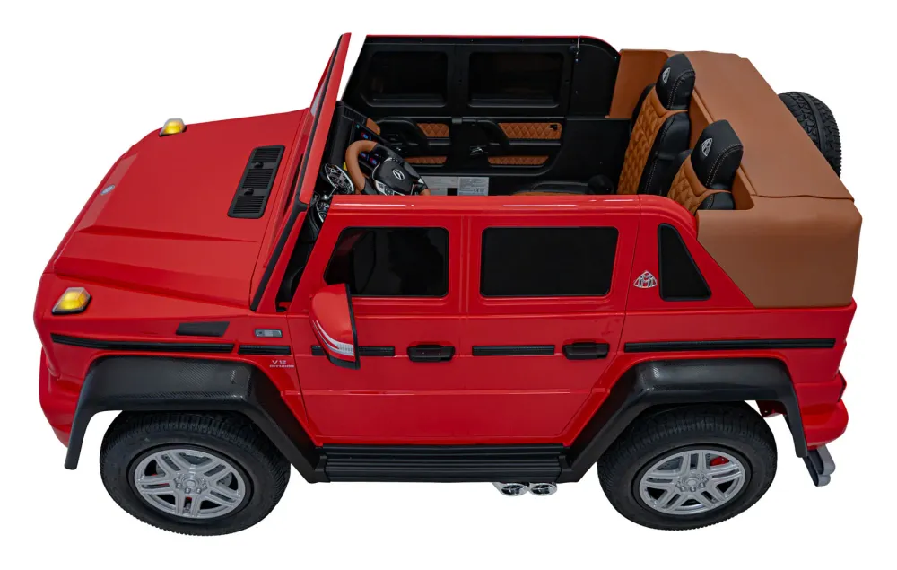 Licencirani auto na akumulator Mercedes Benz MAYBACH G650 STRONG - dvosjed - crveni
