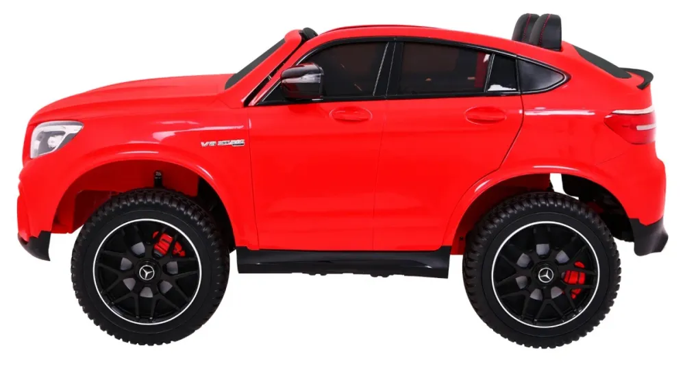 Licencirani auto na akumulator Mercedes GLC 63S - dvosjed - crveni