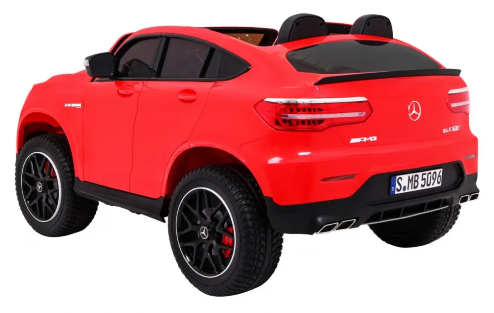 Licencirani auto na akumulator Mercedes GLC 63S - dvosjed - crveni