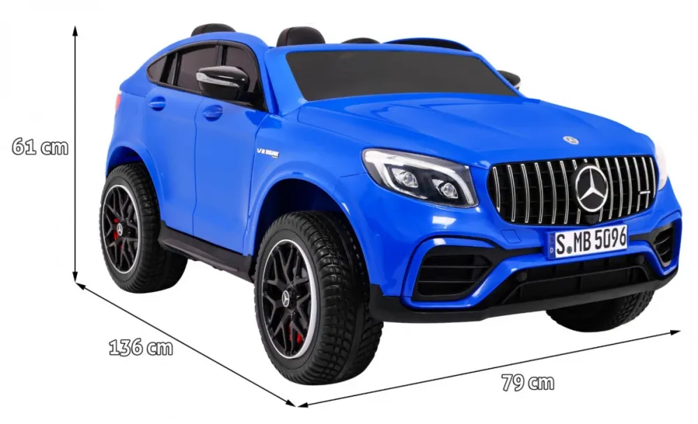 Licencirani auto na akumulator Mercedes GLC 63S - dvosjed - plavi