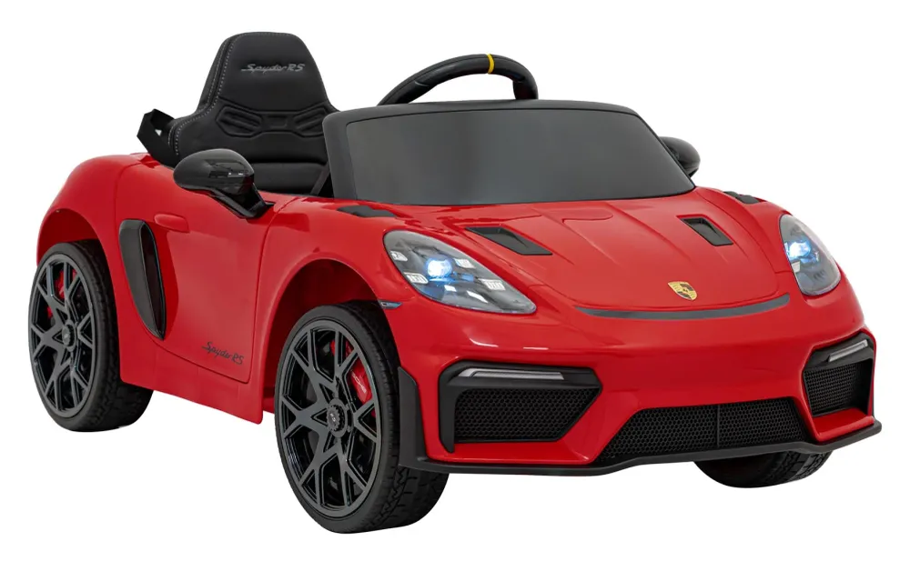 Licencirani auto na akumulator Porsche 718 - crveni/lakirani