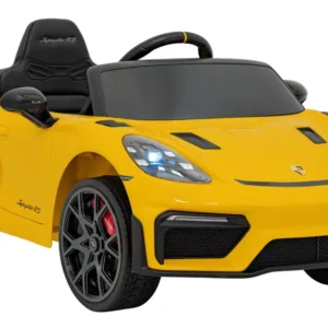 Licencirani auto na akumulator Porsche 718 - žuti/lakirani