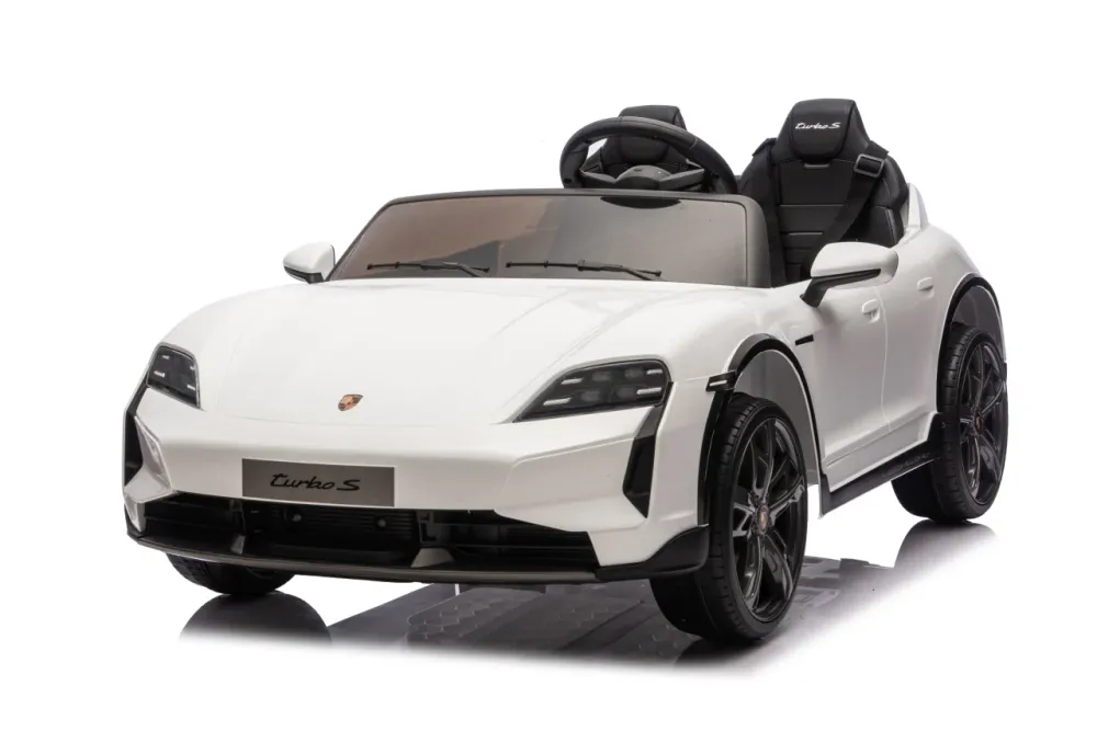 Licencirani auto na akumulator Porsche Taycan Turbo S - dvosjed - bijeli