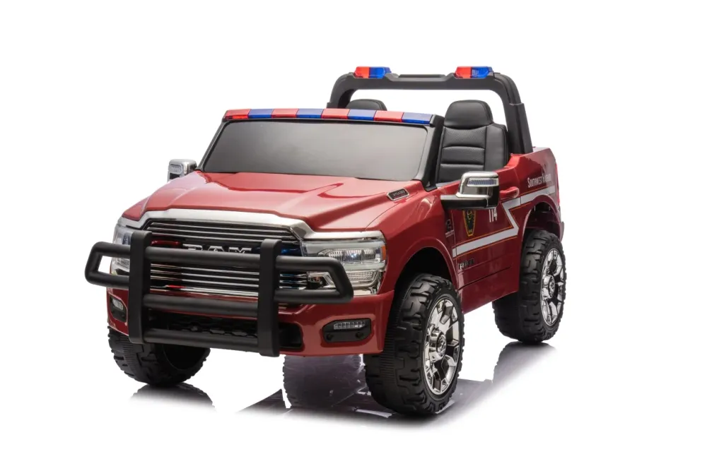Licencirani auto na akumulator RAM 3500 Police - dvosjed - crveni